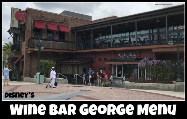 Wine Bar George Menu