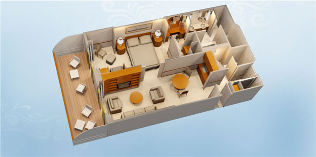 disney cruise ship room sizes