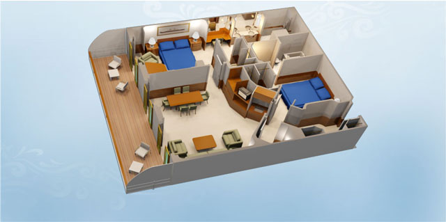 disney cruise ship room sizes