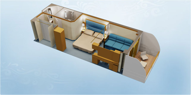 disney cruise ship room sizes