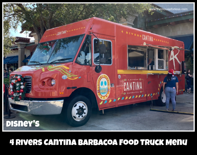 4 Rivers Cantina Barbacoa Food Truck Menu