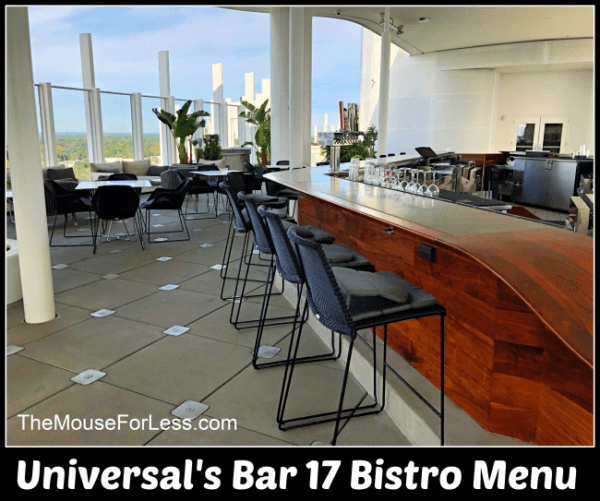 Universal's Bar 17 Bistro Menu