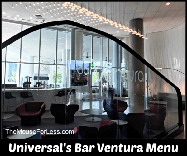 Universal's barVentura Menu