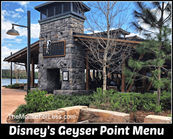 Geyser Point Menu