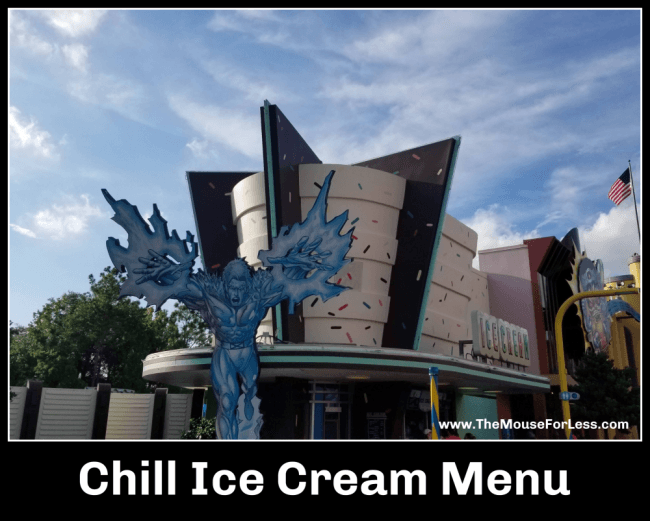 Chill Ice Cream Menu