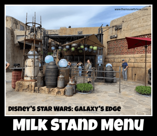 Milk Stand Menu