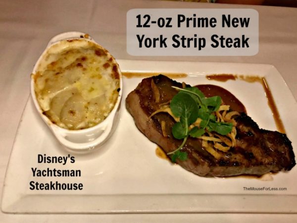 menu for yachtsman steakhouse disney