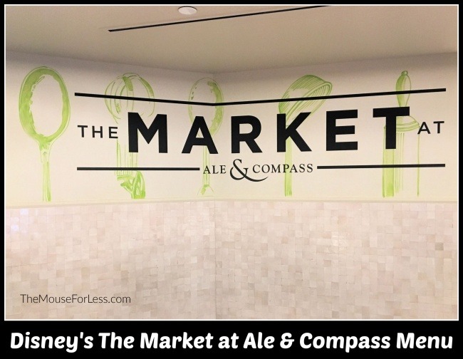2023 The Market at Ale & Compass Menu Walt Disney World