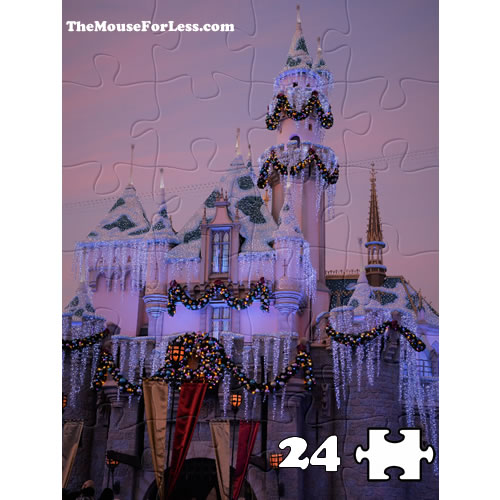 Disneyland Castle at Christmas Puzzle