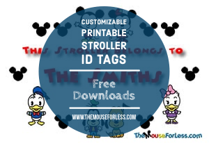 Printable Disney Stroller Identification Tag