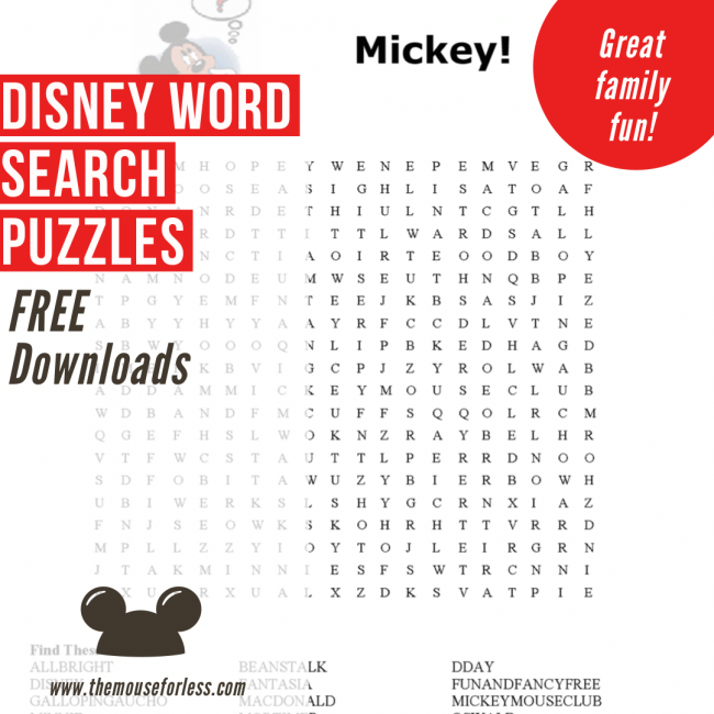 disney word search puzzles to download and print more fun