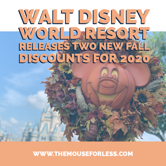 Walt Disney World Releases Two Discounts for Fall 2020