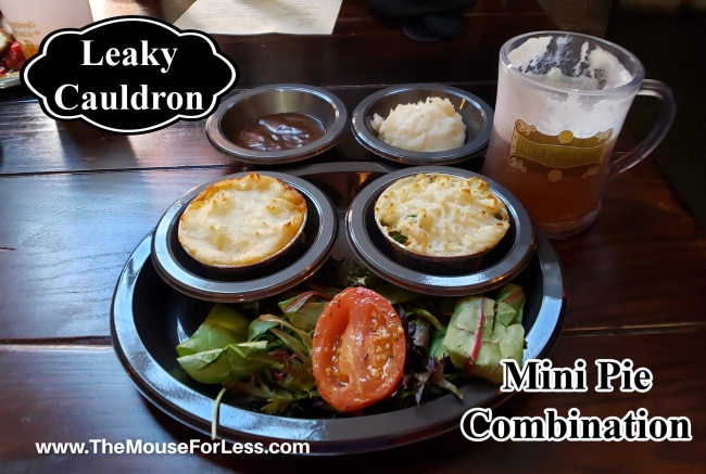 Leaky Cauldron Menu Mini Pie Combination