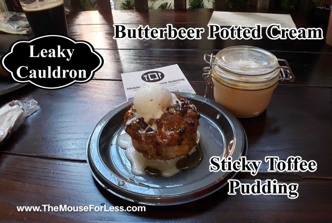 Leaky Cauldron Menu Sticky Toffee Pudding