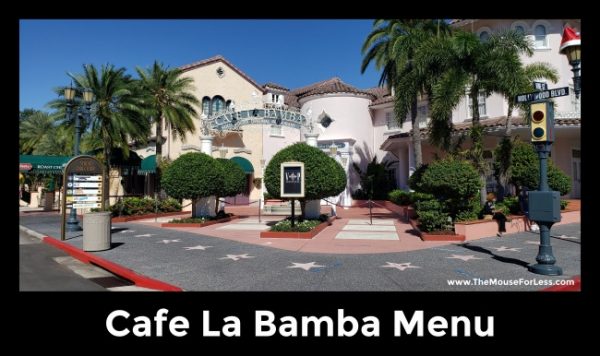 Cafe La Bamba Menu