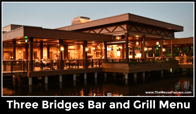 Three Bridges Bar and Grill at Villa del Lago Menu