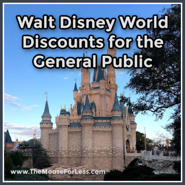 Walt Disney World Discounts for the General Public