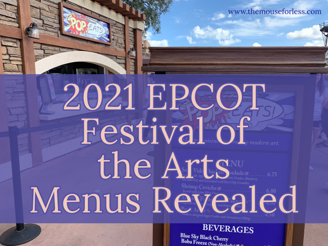 EPCOT Festival of the Arts Menus 2021