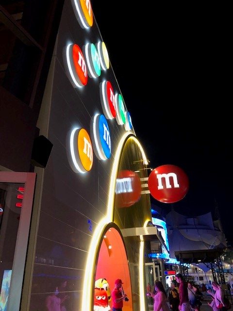 Giant M&M Candy Sign Installed as M&M's Store Makes Progress at Disney  Springs