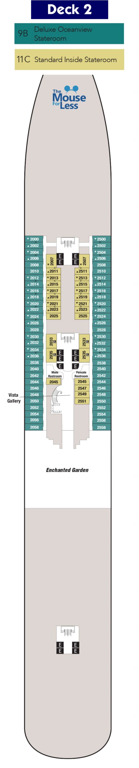 Disney Dream and Disney Fantasy Deck 2 2022