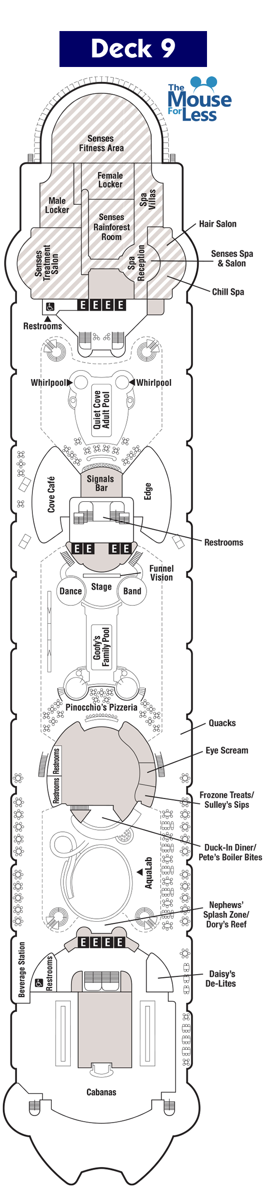 Disney Magic and Disney Wonder Deck 9 2022