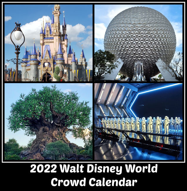 2022 Walt Disney World Crowds Calendar