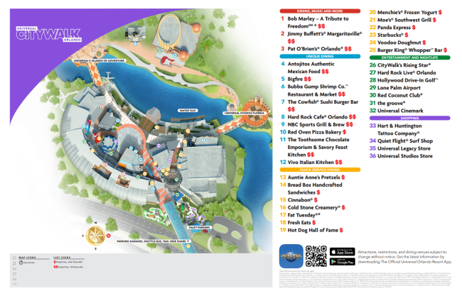 Universal Studios Islands of Adventure - 2007 Park Map