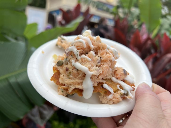 Salmon and Potato Latkes - EPCOT Festival of the Holidays Holiday Kitchen