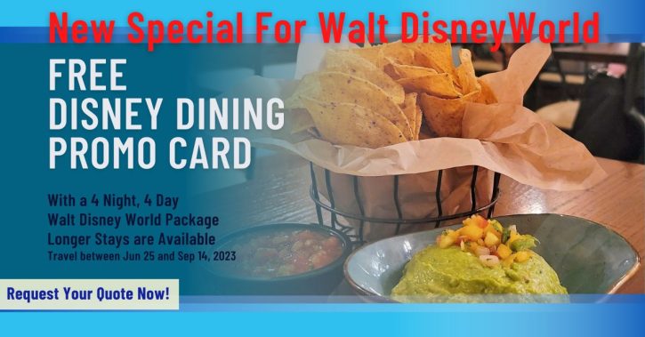 Free Disney Dining Promo Card Offer
