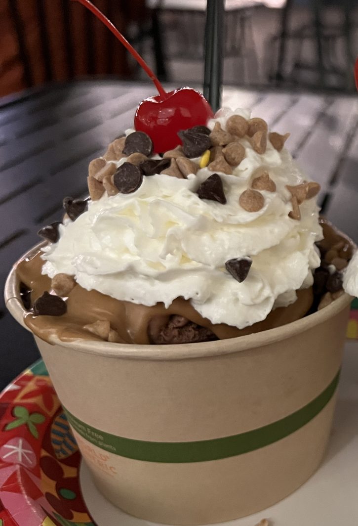 Thundering Surf Peanut Butter and Chocolate Sundae - Boardwalk Ice Cream Parlor