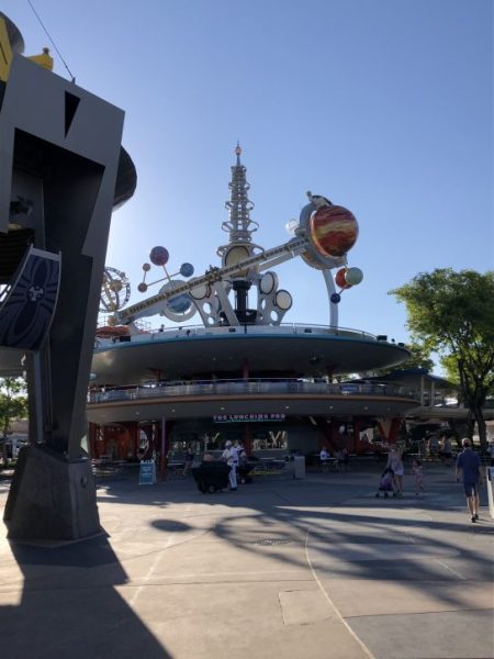 Picture from the ground looking up at the Astro Orbiter.