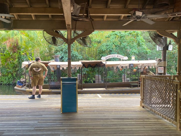 Image of the boat guests ride in for the Jungle Cruise. 