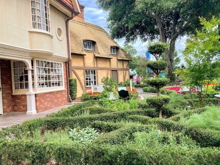 Relax in the United Kingdom gardens in Epcot