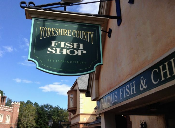 Yorkshire County Fish and Chips Sign Epcot