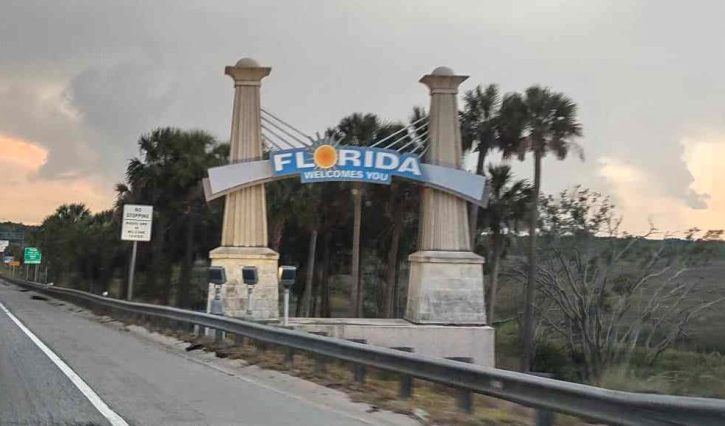Driving to Orlando Florida Sign
