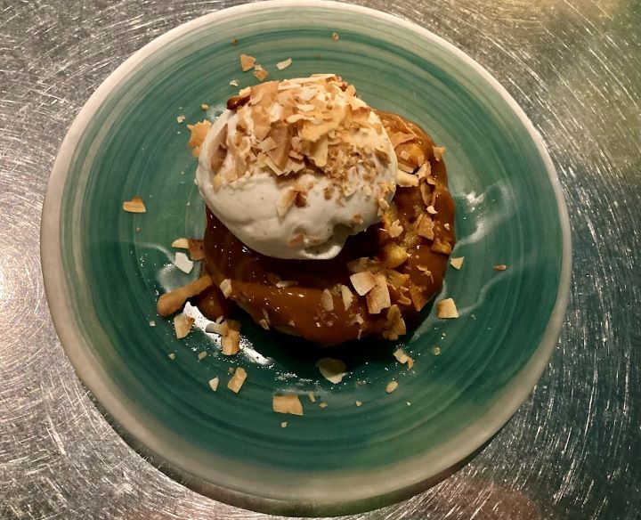Coral Reef Pineapple-Coconut Bread Pudding EPCOT