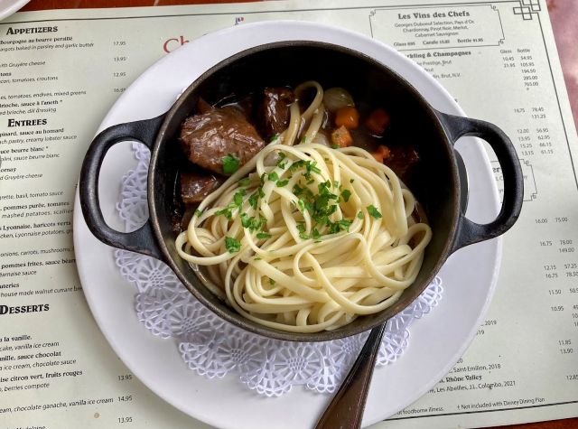 EPCOT Chefs de France beef and linguini