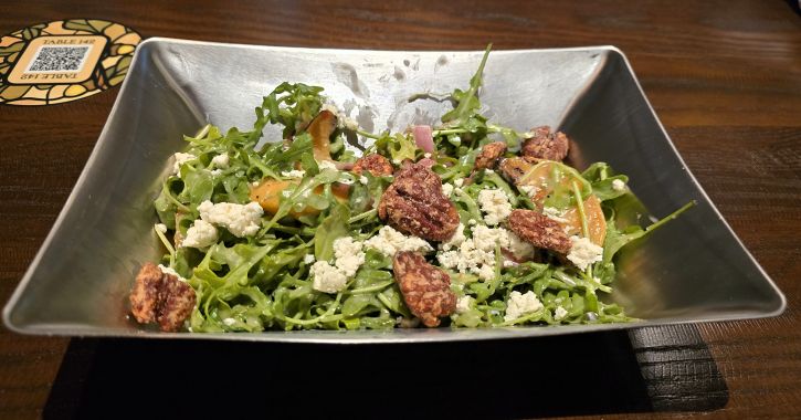 Grilled Peach Arugula Salad