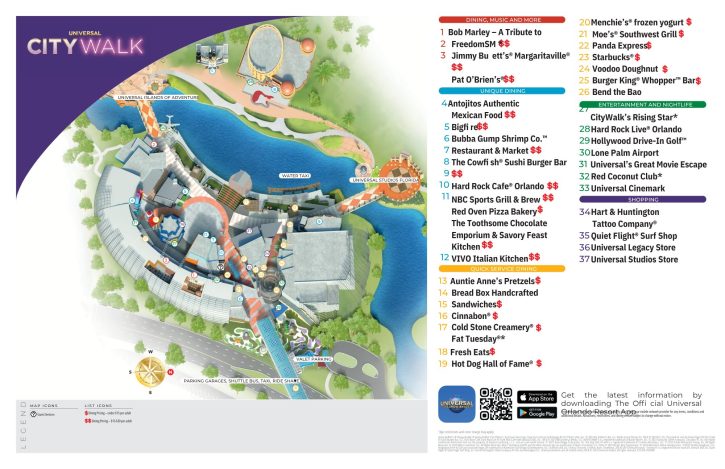 Universal City Walk Parking Map
