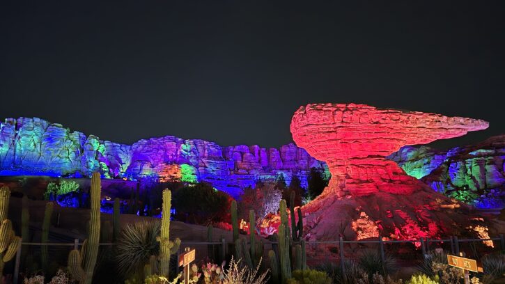 Radiator Springs Racer Halloween colors during Oogie Boogie Bash